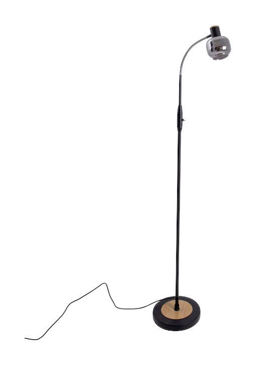 Näve Leuchten Stehleuchte 2087122 Fumoso schwarz natur Metall Rauchglas H/D: ca. 148x23 cm 1 Brennstellen FUMOSO - natur/schwarz (23,00/148,00cm) - Näve Leuchten