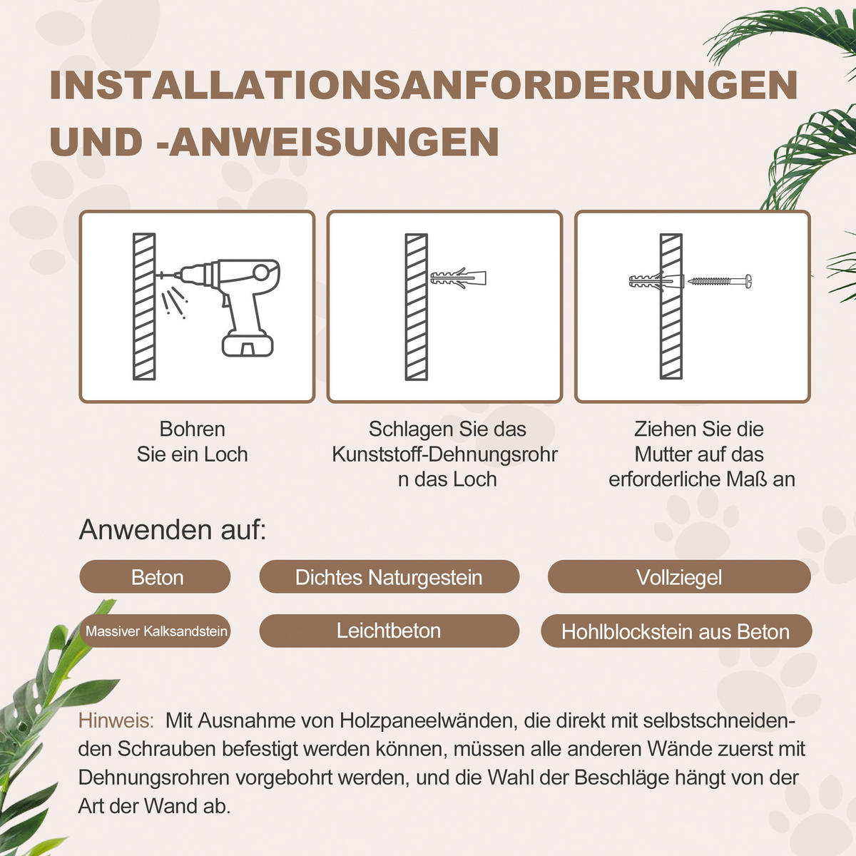 PawHut Katzen Kletterwand hellgrau Spanplatte B/H/L: ca. 30x38x154 cm Katzen Kletterwand - hellgrau (154,00/30,00/38,00cm) - PawHut