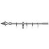 Gardinenstange silber Aluminium ausziehbar von ca. 130 bis 240 cm 1.0 Läufe Gardinenstange_Lance - silber