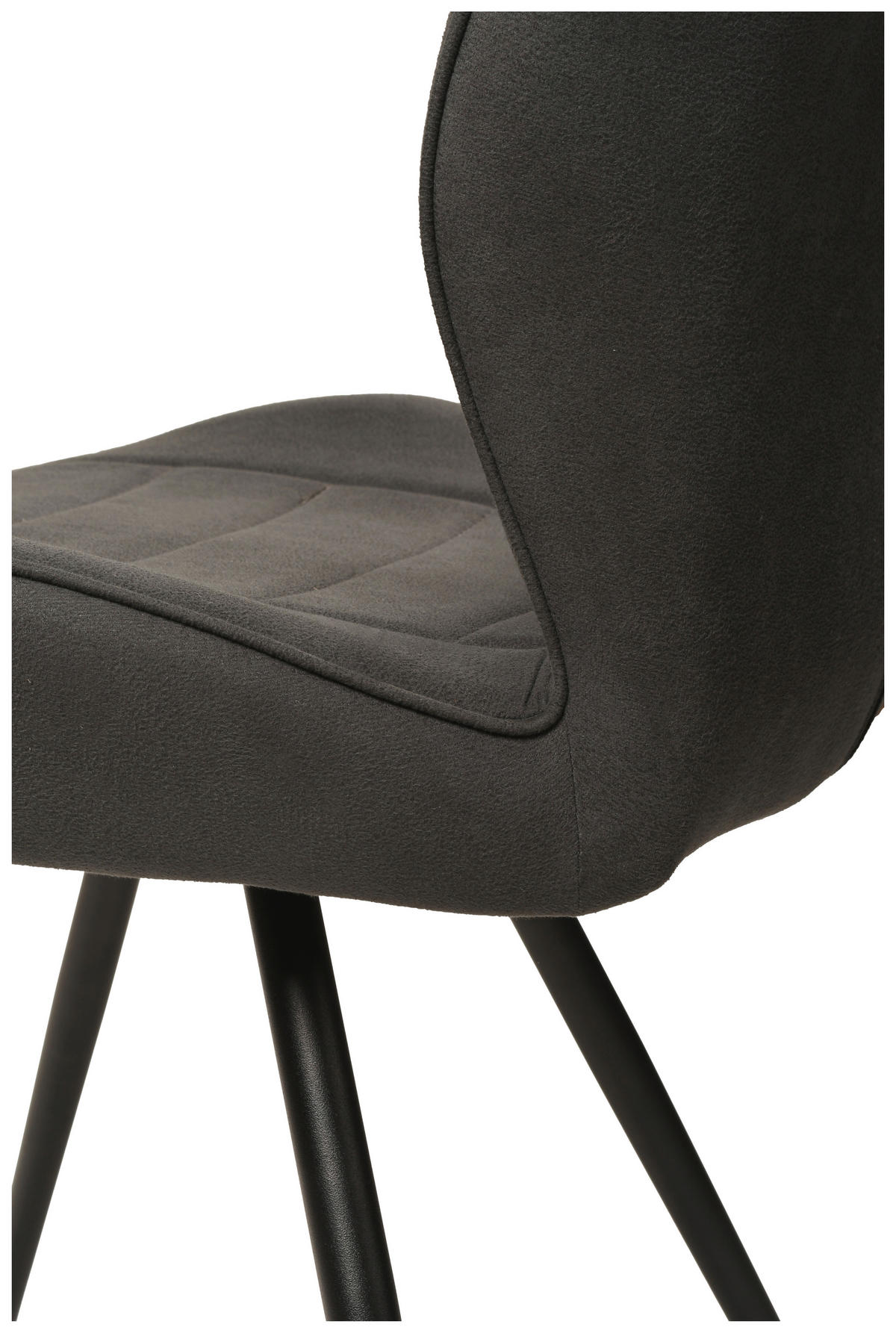Stuhl New York anthrazit Microfaser B/H/T: ca. 51x87x55 cm New York - schwarz/anthrazit (51,00/87,00/55,00cm)
