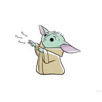 Komar Poster Mandalorian The Child Sweet Force Disney B/L: ca. 50x40 cm Mandalorian The Child Sweet Force - (50,00/40,00cm) - Komar