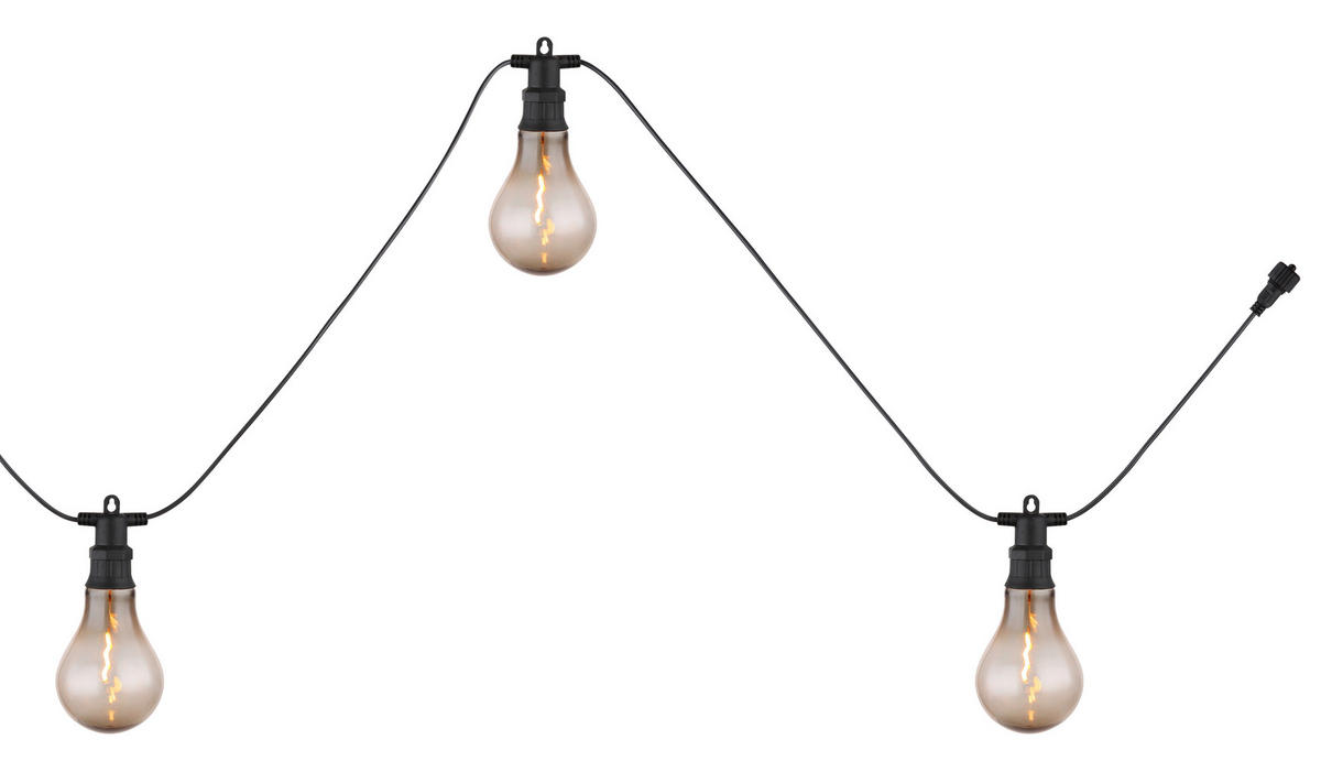 GLOBO LED-Lichterkette VERA Rauch B/H/T: ca. 8x12x750 cm VERA - Rauch/mattschwarz (8,00/12,00/750,00cm) - GLOBO