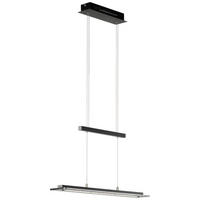 Fischer & Honsel LED-Pendelleuchte 60442 Rauch Chrom schwarz Glas Metall B/H/T: ca. 88x150x9 cm 1.0 Brennstellen Tenso TW - schwarz/Rauch (88,00/150,00/9,00cm) - Fischer & Honsel