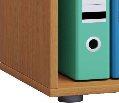Regal Lona XL ohne Türen buche Nachbildung weiß B/H/T: ca. 70x110x37 cm Lona XL ohne Türen - weiß/buche (70,00/110,00/37,00cm) - VCM Möbel