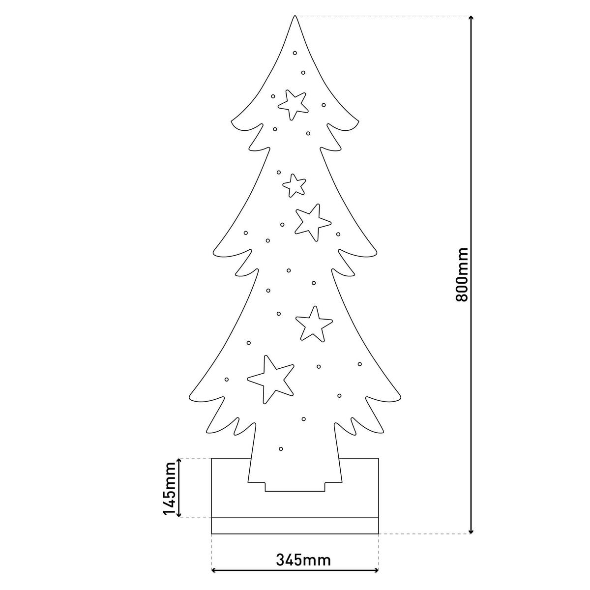 Näve Leuchten LED-Dekoleuchte Tannenbaum Tannenbaum - natur (14,50/80,00/34,50cm) - Näve Leuchten