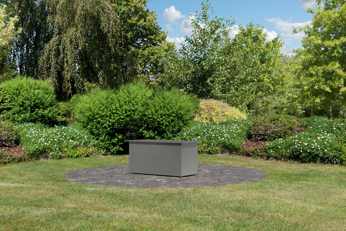 Karibu Metallbox Kailua 1 grau Metall B/H/T: ca. 134x71x62 cm Kailua 1 - grau (134,00/71,00/62,00cm) - Karibu