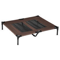 PawHut Hunde-Zubehör braun Polypropylen B/H/L: ca. 76x92x18 cm Hundeliege - braun (18,00/76,00/92,00cm) - PawHut
