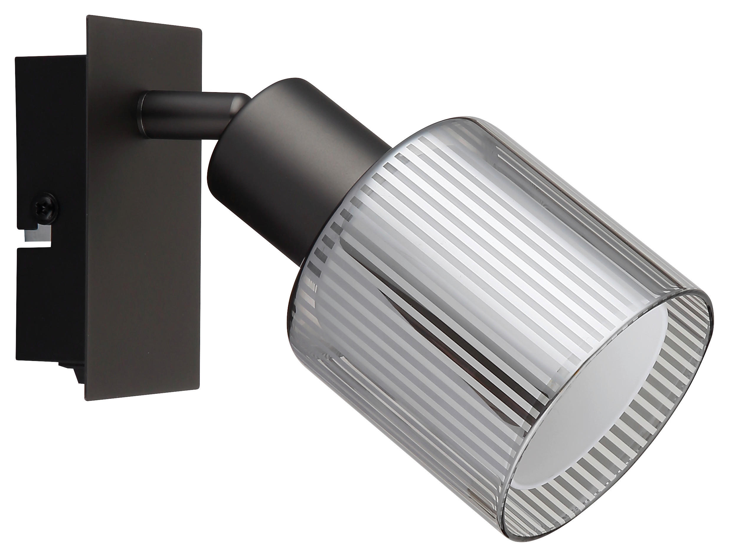 GLOBO Strahler schwarz Chrom Glas Metall B/H/L: ca. 10x14x13 cm E14 1 Brennstellen Strahler-Villegas - schwarz/Chrom (13,00/10,00/14,00cm) - GLOBO