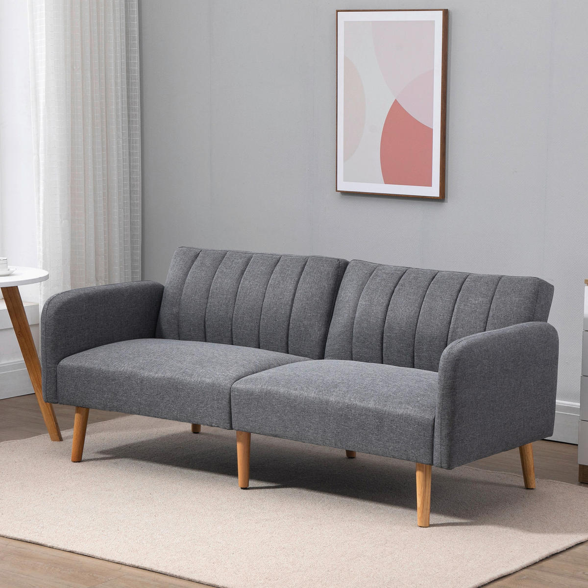 Schlafsofa 839-214GY grau B/H/T: ca. 173x73x75 cm 839-214GY - grau (173,00/73,00/75,00cm) - HOMCOM