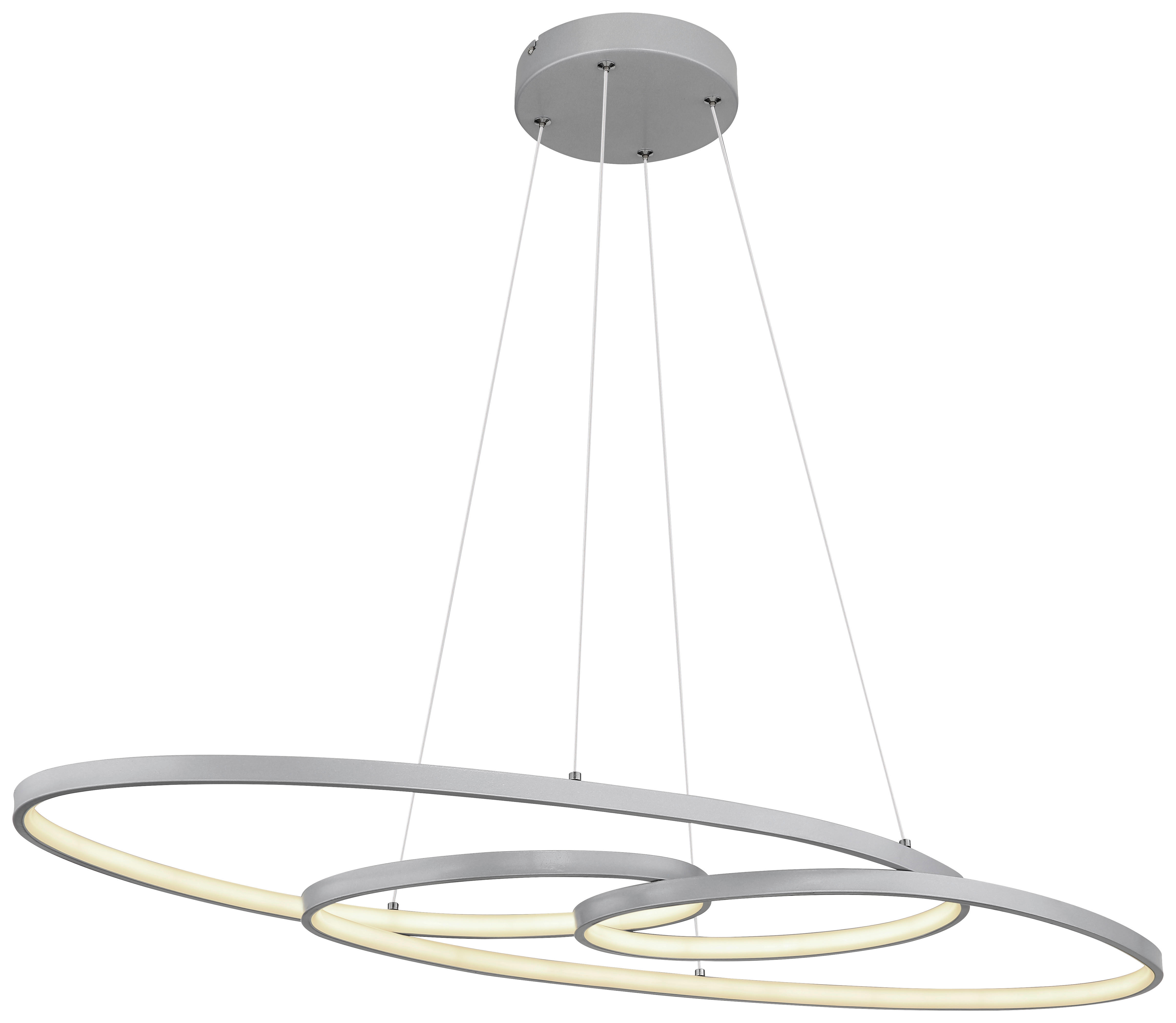 GLOBO LED-Pendelleuchte Chrom silber Aluminium Metall B/H/T: ca. 36x120x100 cm 1.0 Brennstellen SPIRA - Chrom/silber (36,00/120,00/100,00cm) - GLOBO