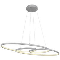 GLOBO LED-Pendelleuchte Chrom silber Aluminium Metall B/H/T: ca. 36x120x100 cm 1.0 Brennstellen SPIRA - Chrom/silber (36,00/120,00/100,00cm) - GLOBO
