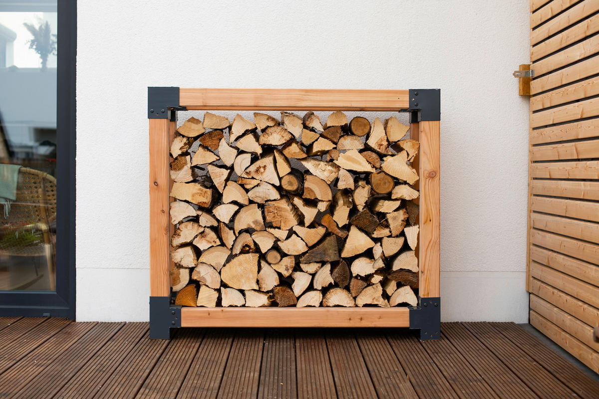 Westmann Kaminholzregal Michel natur B/H/L: ca. 40x120x138 cm Michel - natur (138,00/40,00/120,00cm) - Westmann