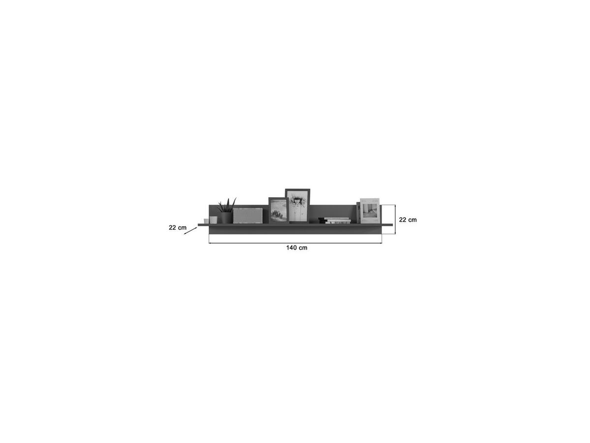 Wohnwand Freno grau matt Eiche Nox Oak Nachbildung B/H/T: ca. 350x195x40 cm Freno - Eiche/grau (350,00/195,00/40,00cm) - xonox.home