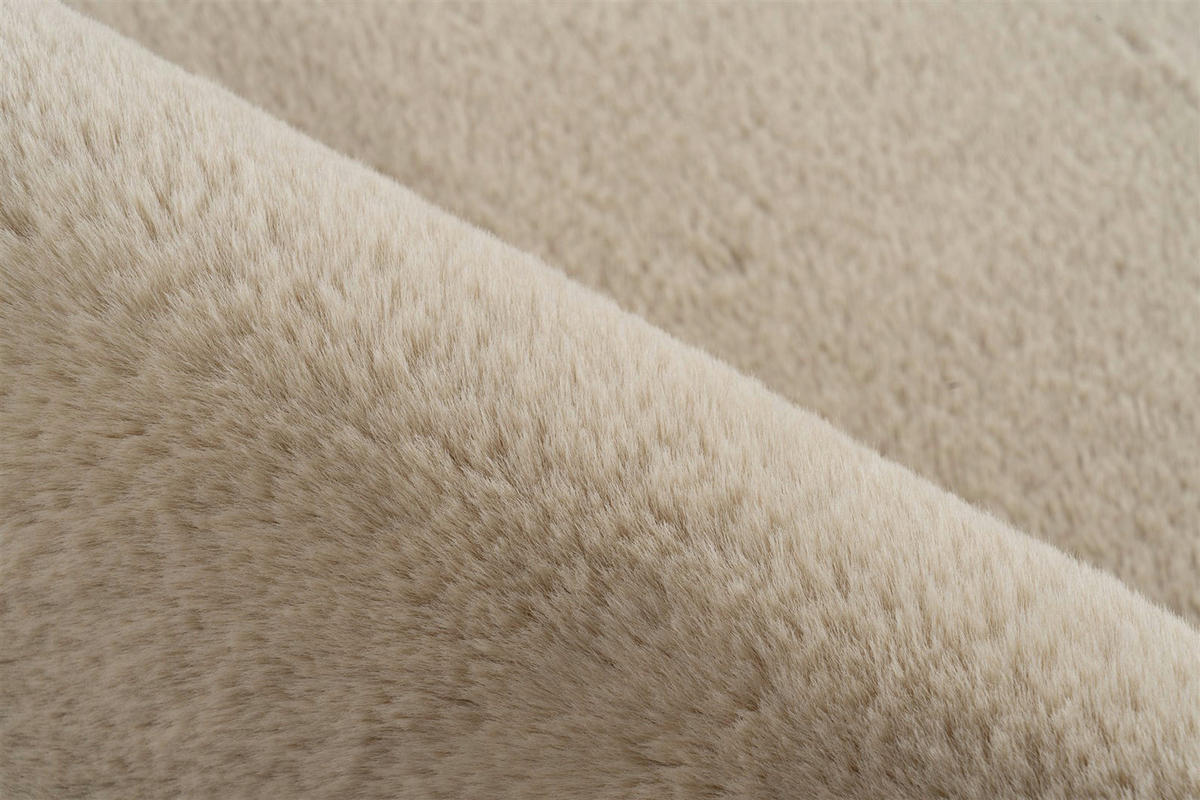Kayoom Kurzflorteppich Badematte Rabbit Light 425 beige B/H/L: ca. 50x2,4x90 cm Badematte Rabbit Light 425 - beige (90,00/50,00/2,40cm) - Kayoom
