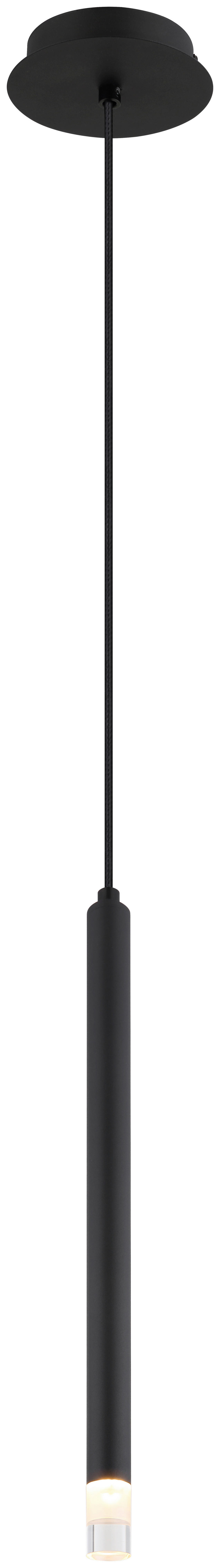 GLOBO Pendelleuchte schwarz transparent Metall Acryl H/D: ca. 120x12 cm G9 1 Brennstellen BLAKE - schwarz/transparent (12,00/120,00cm) - GLOBO