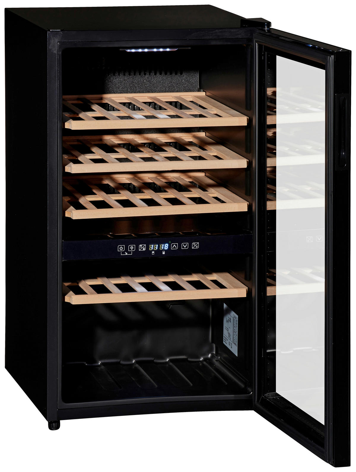 Wolkenstein Weintemperierschrank WTS49DW schwarz B/H/T: ca. 48x85,5x57,5 cm Weintemperierschrank WTS49DW - schwarz (48,00/85,50/57,50cm) - Wolkenstein