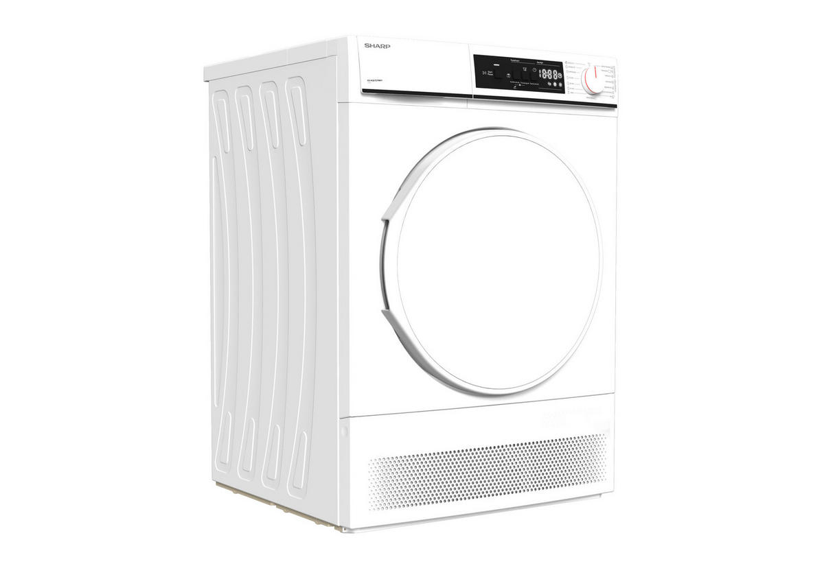 Sharp Kondenstrockner KD-NCA7S7PW91-DE Kondenstrockner KD-NCA7S7PW91-DE - weiß (59,60/84,50/52,30cm) - Sharp