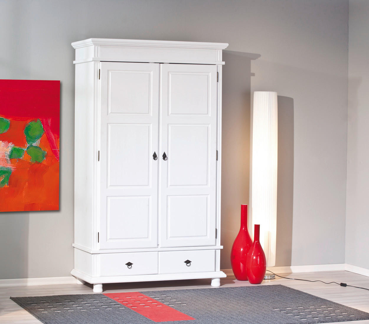 Kleiderschrank Danz weiß B/H/T: ca. 116x199x57 cm Danz - weiß (116,00/199,00/57,00cm) - Inter Link