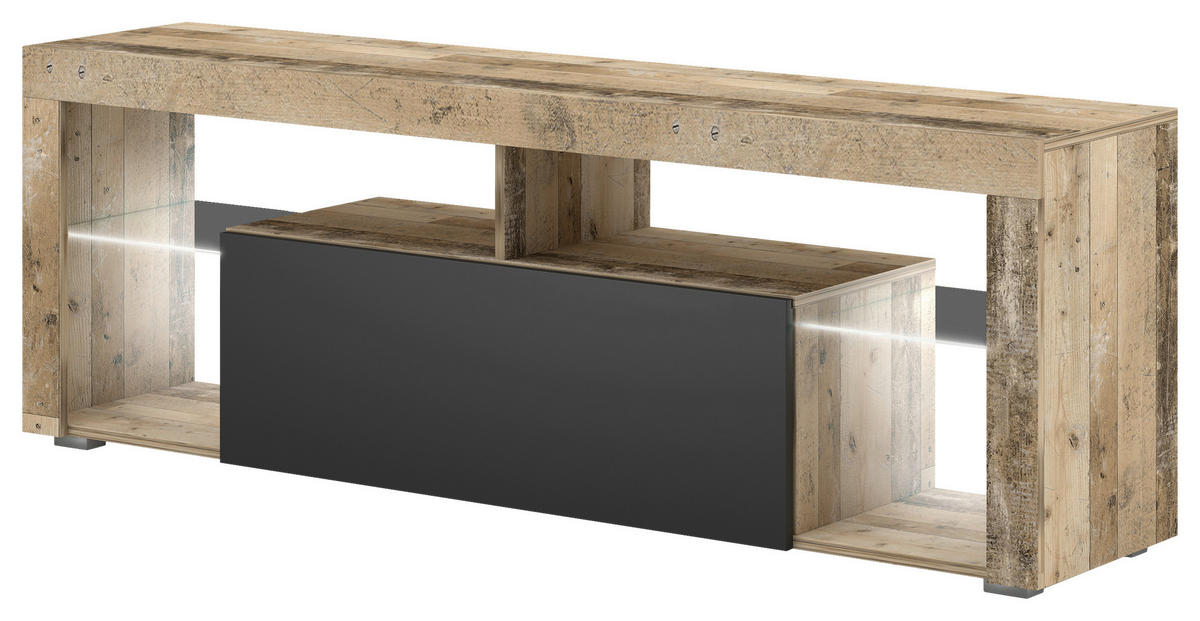 TV-Board Everest Altholz Nachbildung anthrazit B/H/T: ca. 140x50x35 cm Everest - anthrazit (140,00/50,00/35,00cm) - WIPMEB