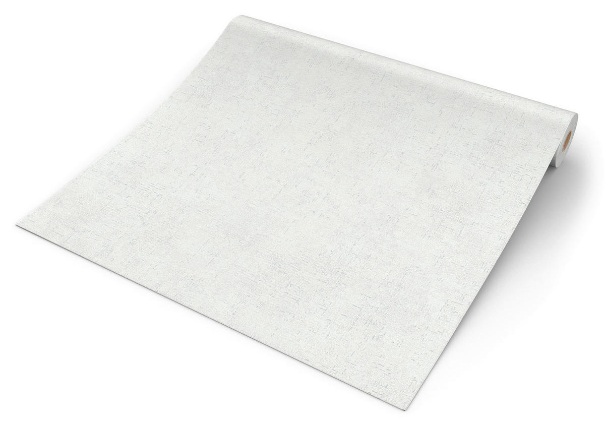 Vliestapete Uni grau weiß B/L: ca. 53x1005 cm Vliestapete_38089-3 VW3 - weiß/grau (53,00/1005,00cm)