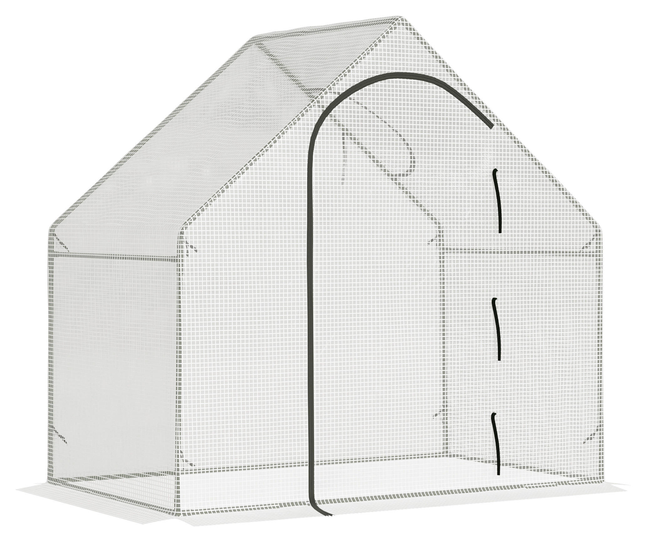 Outsunny Gewächshaus B/H/L: ca. 100x168x180 cm Gewächshaus - weiß (180,00/100,00/168,00cm) - Outsunny