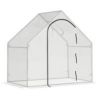 Outsunny Gewächshaus B/H/L: ca. 100x168x180 cm Gewächshaus - weiß (180,00/100,00/168,00cm) - Outsunny