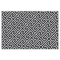 Outsunny Outdoor-Teppich weiß B/H/L: ca. 243x0,3x152 cm Outdoor-Teppich - weiß/schwarz (152,00/243,00/0,30cm) - Outsunny