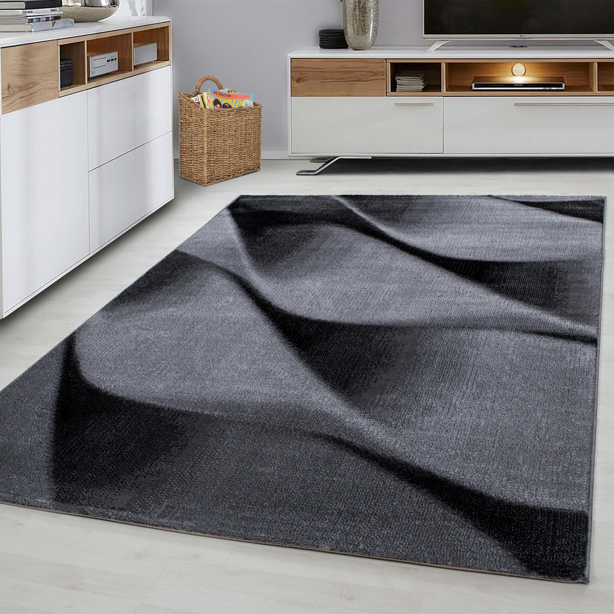 Ayyildiz Teppich PARMA schwarz B/L: ca. 120x170 cm PARMA - schwarz (120,00/170,00cm) - Ayyildiz