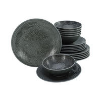CreaTable Tafelservice Orient Mandala stein Porzellan 18 tlg. Orient Mandala - stein - CreaTable