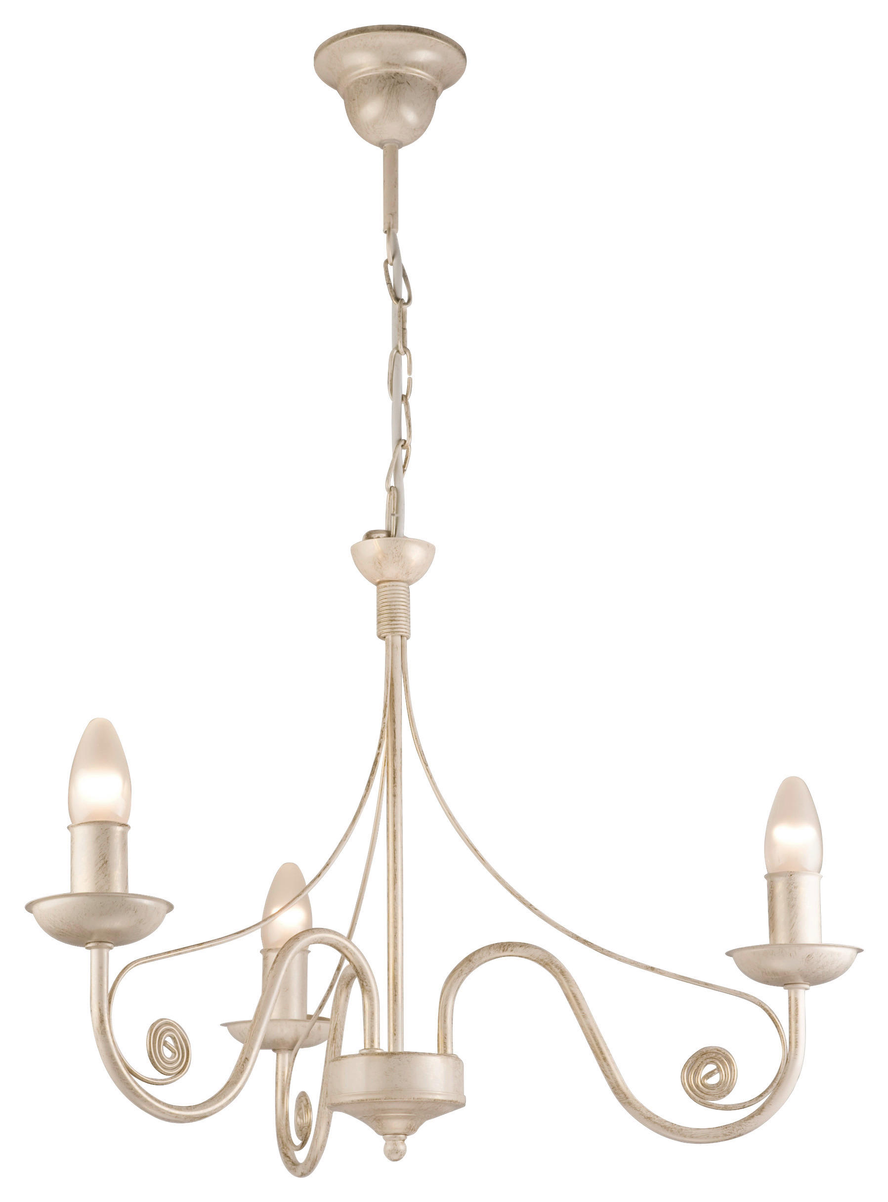 Lamkur Pendelleuchte DONATO 22512 weiß Stahl H/L: ca. 72x45 cm E14 3 Brennstellen Donato - weiß (45,00cm) - Lamkur