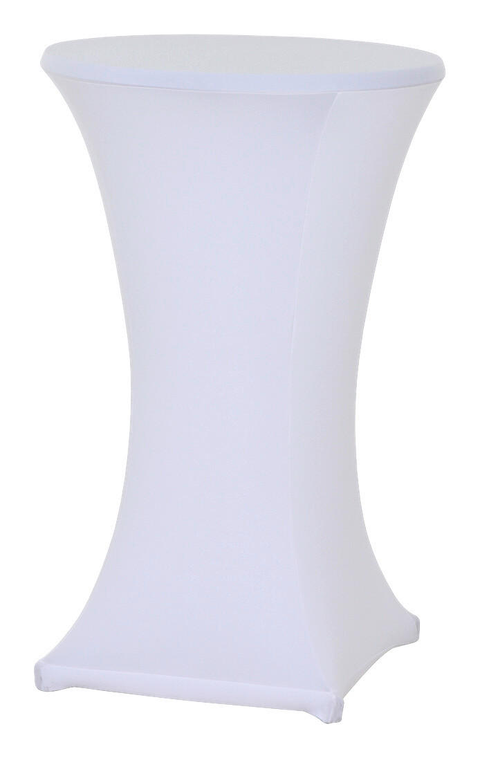 Gardamo Stehtischhusse weiß Polyester B/H/L: ca. 21x2,5x30,5 cm Stehtisch-Husse - weiß (30,50/21,00/2,50cm) - Gardamo