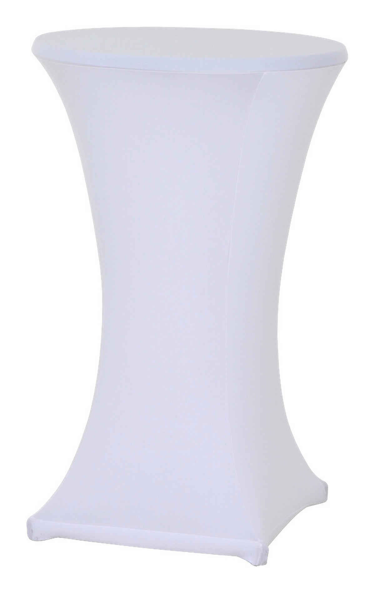 Gardamo Stehtischhusse weiß Polyester B/H/L: ca. 21x2,5x30,5 cm Stehtisch-Husse - weiß (30,50/21,00/2,50cm) - Gardamo