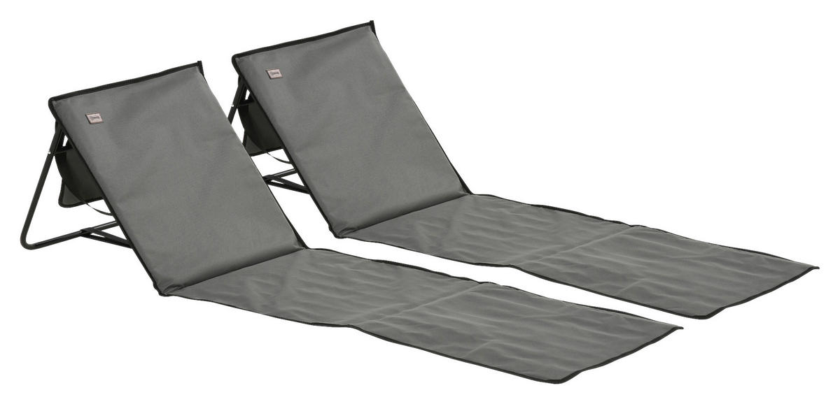 Outsunny Sonnenliege grau Polypropylen B/H/L: ca. 51x142x40 cm Sonnenliege - grau (40,00/51,00/142,00cm) - Outsunny