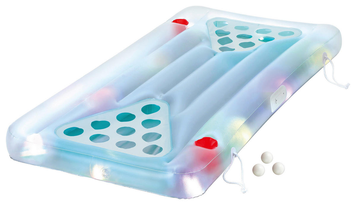 Summer Waves Bierpong Poolspiel Bällen transparent B/H/L: ca. 84x19x160 cm Bällen - transparent (160,00/84,00/19,00cm) - Summer Waves