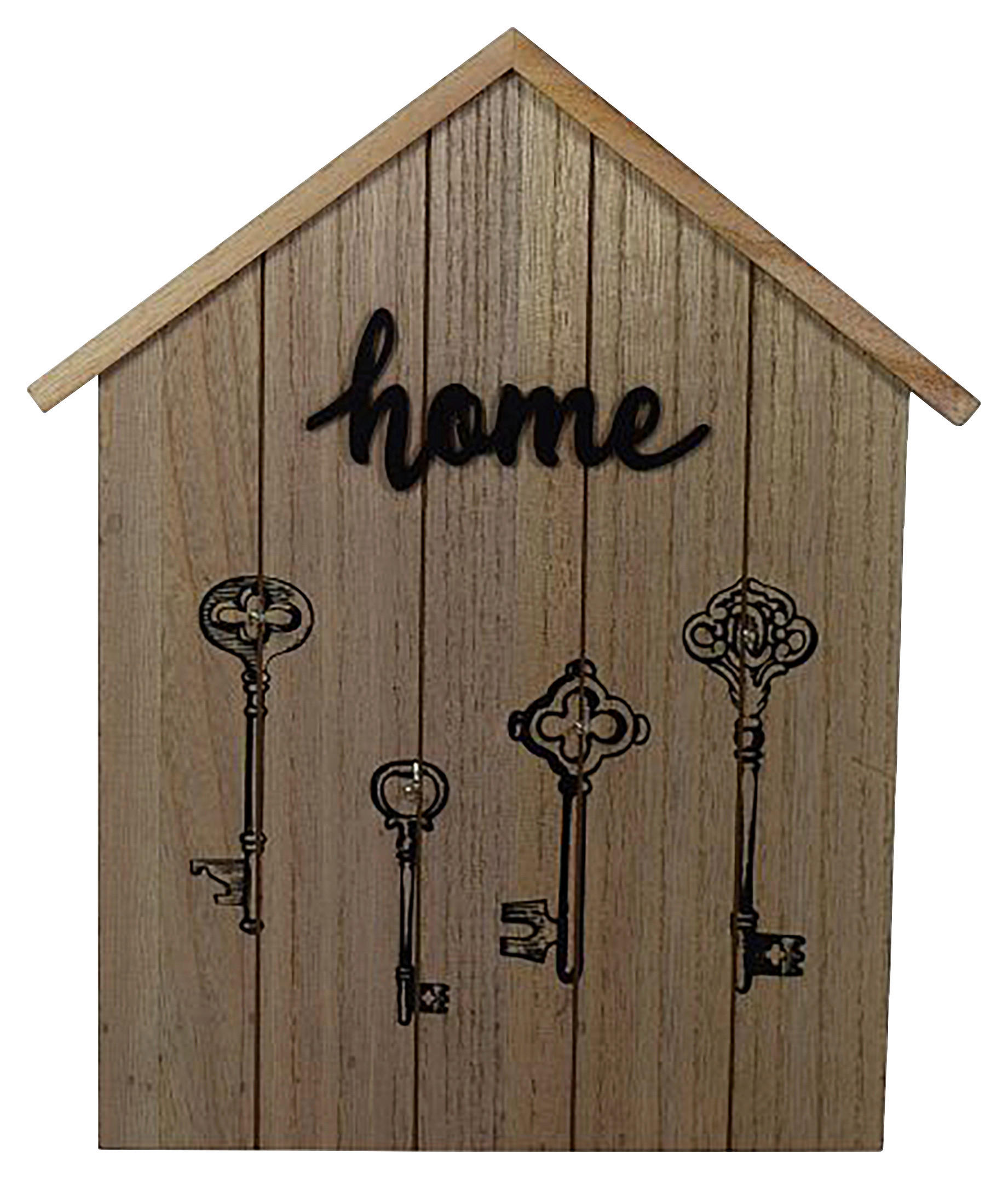 Haushaltshelfer natur Metall B/H/L: ca. 1,5x28x330 cm Schlüsselbrett_Home - natur/schwarz (330,00/1,50/28,00cm)