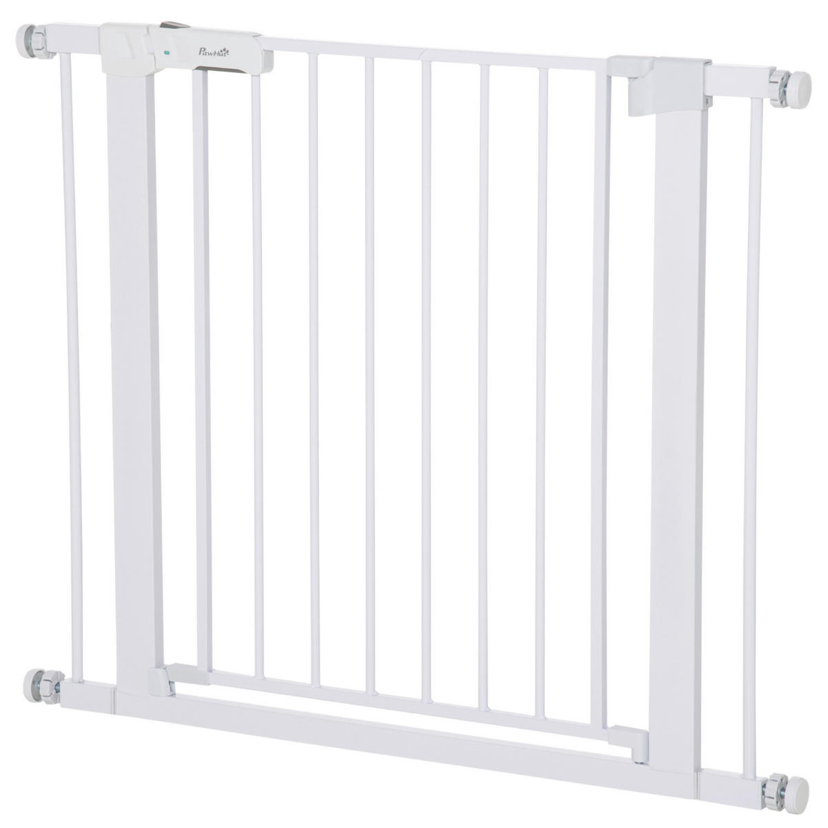 PawHut Schutzgitter weiß Edelstahl B/H/L: ca. 5x96x76 cm Türschutzgitter - weiß (76,00/5,00/96,00cm) - PawHut