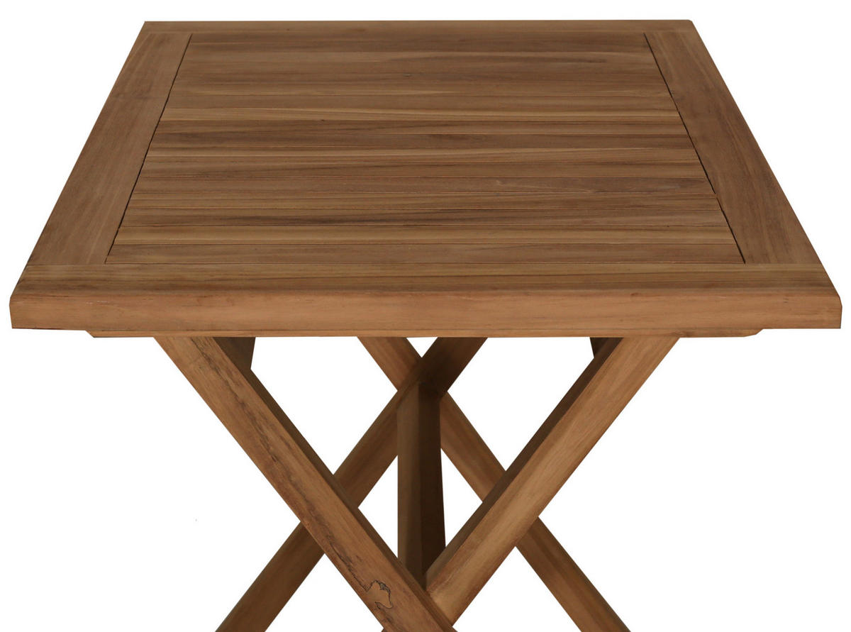 deVries Gartentisch Woodie natur Teakholz B/H/L: ca. 80x73x60 cm Woodie - natur (60,00/80,00/73,00cm) - deVries