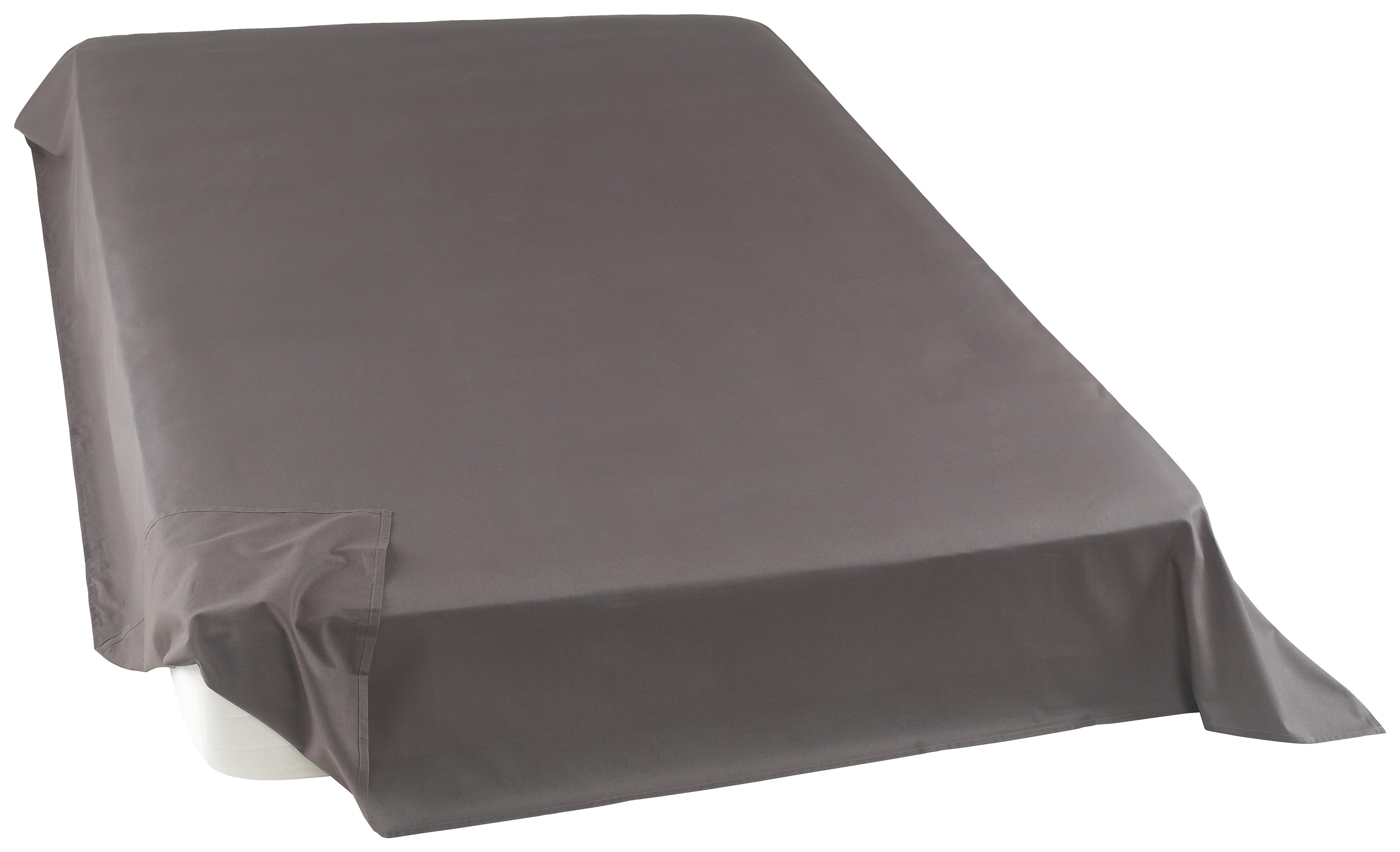 Betttuch Renforce Bettlaken-Renforce 150x250cm anthr. - anthrazit (150,00/250,00cm) - beau rêve