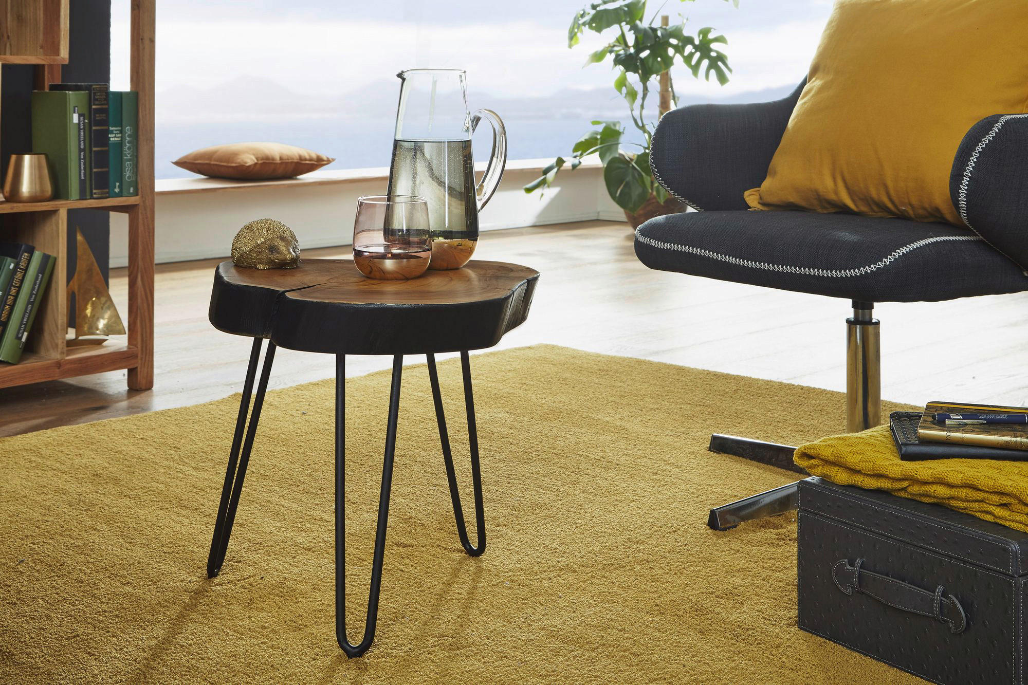Beistelltisch rosenholz Holz B/H/T: ca. 35x46x35 cm Beistelltisch BAGLI - rosenholz (35,00/46,00/35,00cm) - Wohnling