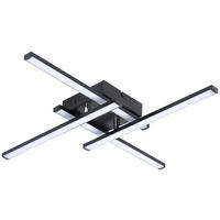 POCOline LED-Deckenleuchte schwarz Kunststoff B/H/L: ca. 51x6x51 cm LED-Deckenleuchte_Cleo - schwarz (51,00/51,00/6,00cm) - POCOline