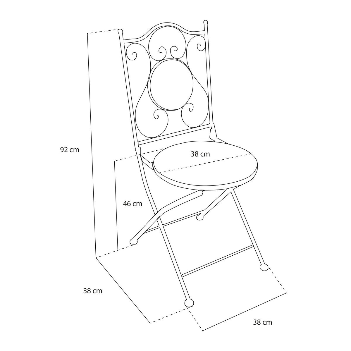 AXI Outdoor Living Bistroset Amélie Mosaik multicolor Metall B/H/L: ca. 60x92x60 cm Amélie Mosaik - multicolor (60,00/60,00/92,00cm) - AXI Outdoor Living