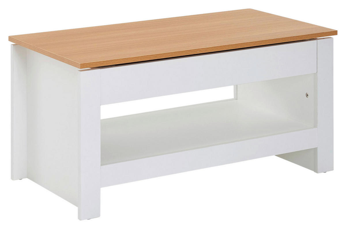 Couchtisch weiß B/H/T: ca. 47x45x85 cm Couchtisch - weiß (47,00/45,00/85,00cm) - Wohnling