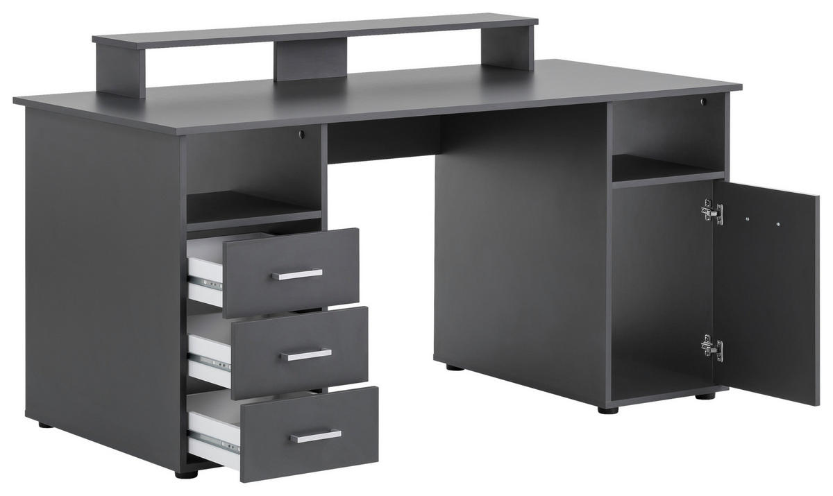 Schreibtisch Niels anthrazit B/H/T: ca. 150x86,7x70 cm Niels - anthrazit (150,00/86,70/70,00cm) - Möbelpartner