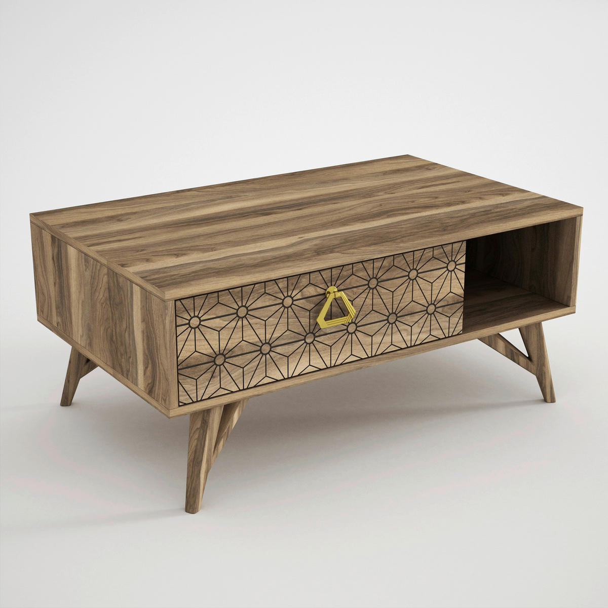 Couchtisch Yakamoz walnuss Nachbildung B/H/T: ca. 90x43,5x60 cm Yakamoz - walnuss (90,00/43,50/60,00cm) - moebel17