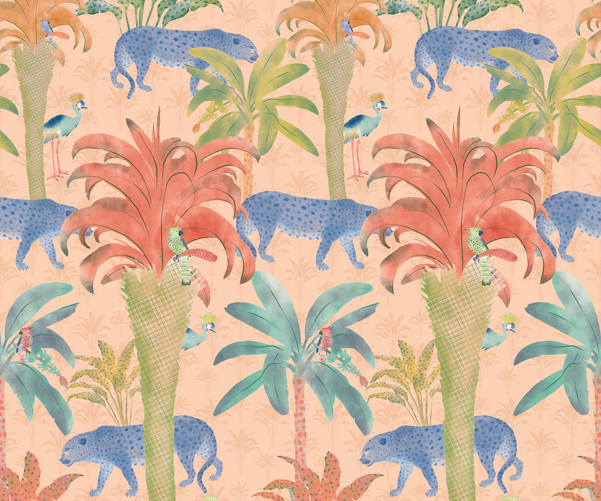 Komar Fototapete Safari Pattern B/L: ca. 300x250 cm Safari Pattern - (300,00/250,00cm) - Komar