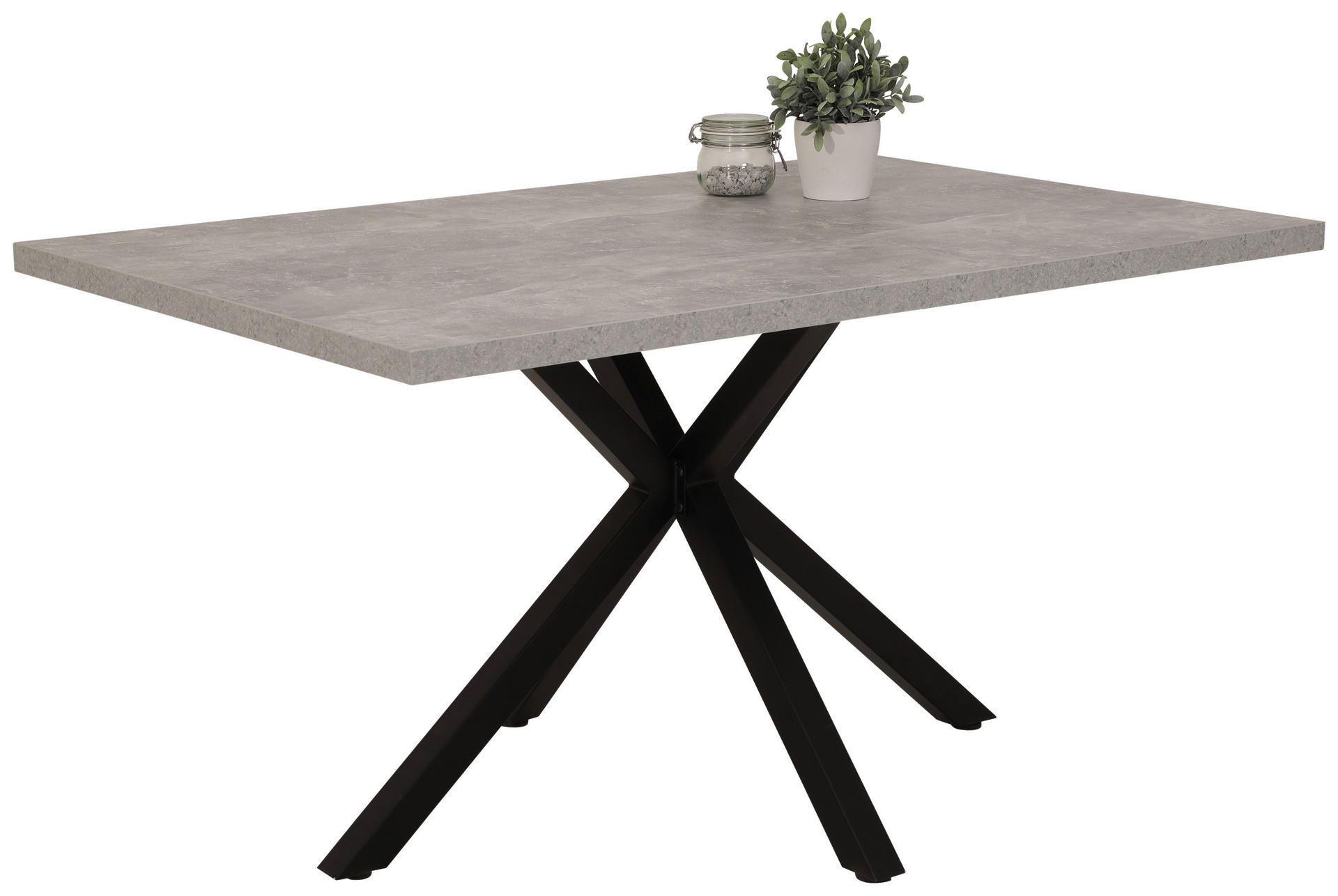 Esstisch CLEO I Beton Optik anthrazit B/H/T: ca. 140x76x90 cm CLEO I - Beton/anthrazit (140,00/76,00/90,00cm) - Hela