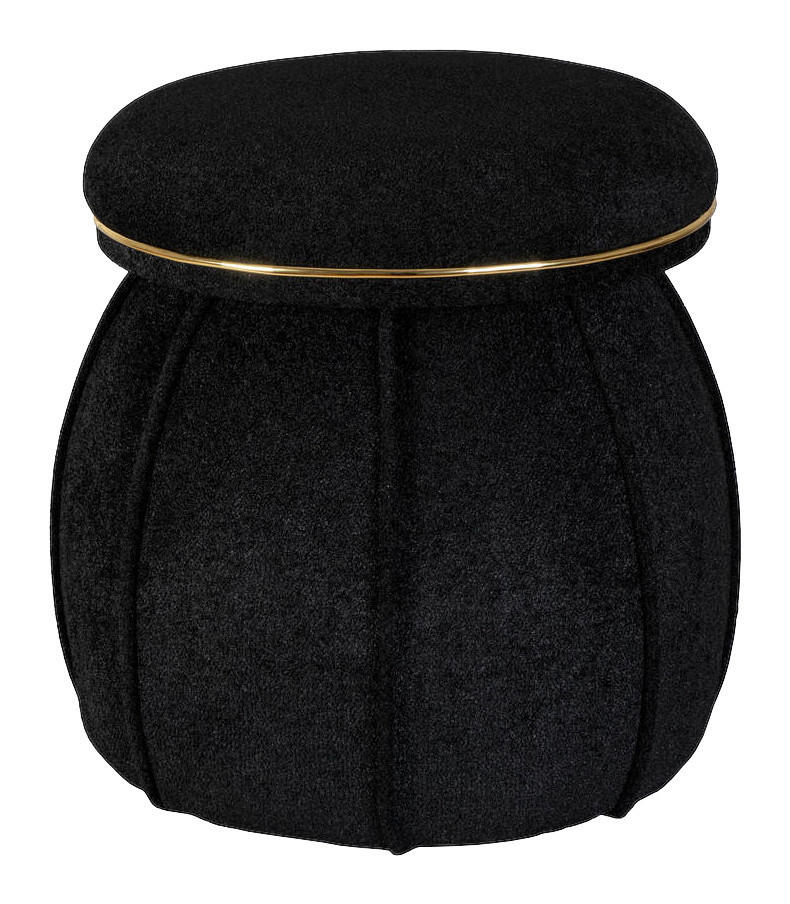 360 Living Hocker Corin 110 schwarz gold H/T: ca. 51,5x51,5 cm Corin 110 - gold/schwarz (51,50cm) - 360 Living