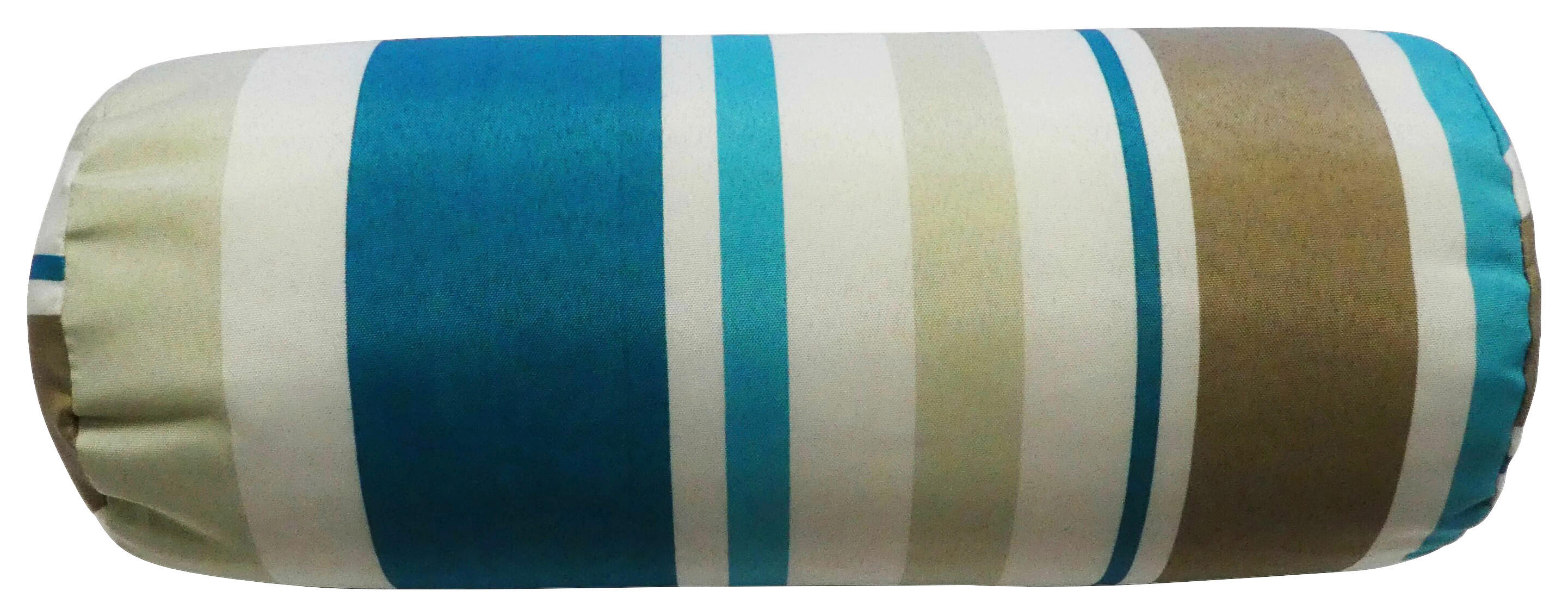 Grasekamp Kissenrolle für Hollywoodschaukel Triumph blau Kunststoff B/H/L: ca. 14x14x37 cm Triumph - blau/taupe (37,00/14,00/14,00cm) - Grasekamp