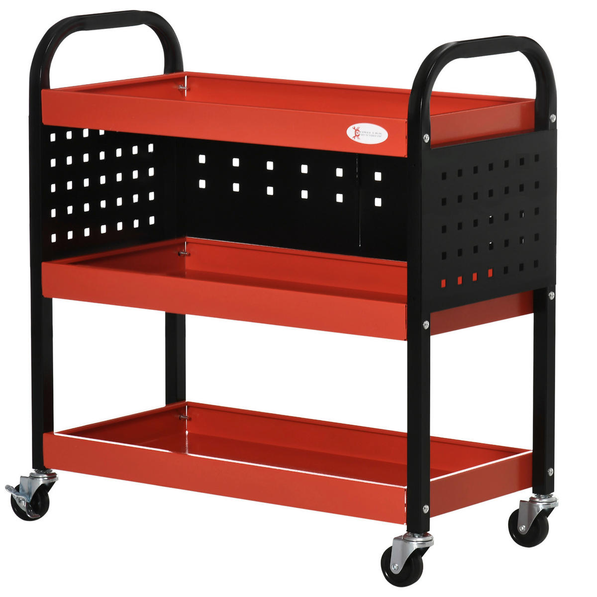 Werkstatt-Zubehör rot B/H/L: ca. 35x75x80 cm Werkstatt-Rollwagen - rot (80,00/35,00/75,00cm) - DURHAND