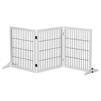 PawHut Hunde-Zubehör weiß Polypropylen B/H/L: ca. 36x185x71 cm Hundegitter - weiß (71,00/36,00/185,00cm) - PawHut